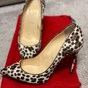 Louboutin So Kate Leopard Pony Hair Pump Size 39.5